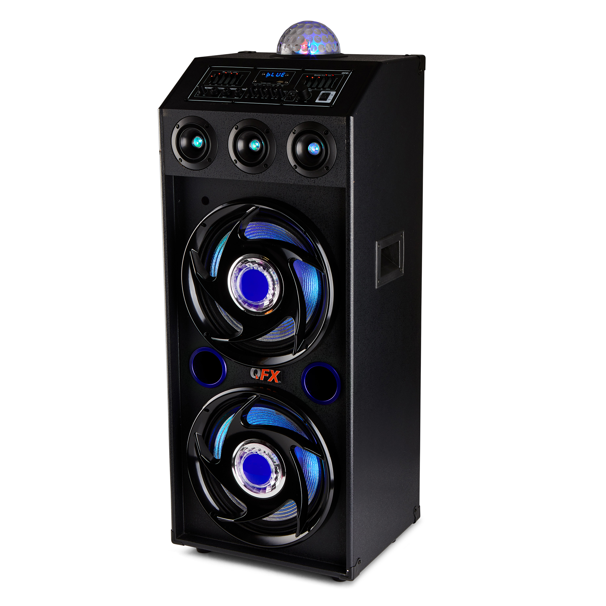 QFX Bluetooth High Power PA Speaker System w/ Blue LED Lights & Mic Inputs - image 3 of 8