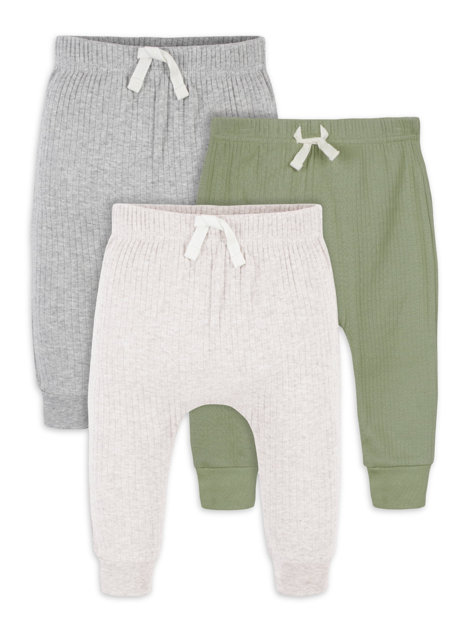 Modern Moments by Gerber Baby Boy Pants, 3Pack (Newborn 12M