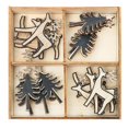 thumbnail image 1 of Farfi 9/16 Uds adorno navideño decorativo festivo lindo árbol de Navidad alce copo de nieve adorno de madera para el hogar, 1 of 5
