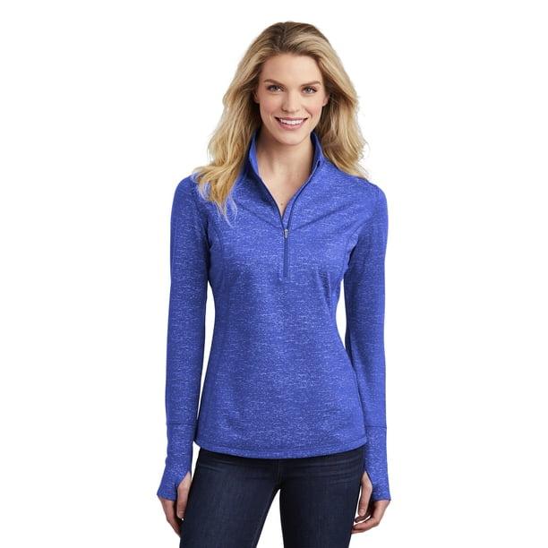 SportTek SportTek Women's SportWick Stretch Reflective Heather 1/2