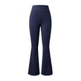 thumbnail image 4 of Fanxing Women's Mini Flare Leggings No Pockets on Navy,XL, 4 of 5