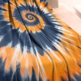 thumbnail image 3 of Orange Blue Tie Dye Mandala Pattern Blanket,Comfortable Soft Flannel Throw Blanket,All Season,Warm Lightweight Blankets for Sofa Bed Couch Living Room Chair,60"x80", 3 of 4