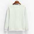 thumbnail image 2 of Clearance! Yajing Crewneck Sweatshirts Women Sweatshirt for Women Pullover Plain Versatile Sweatshirt Without Hood Large Sizes Basic Casual Crew Neck Jumper Xl White, 2 of 5