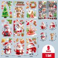 thumbnail image 5 of Lockways 9 Sheets Christmas Window Clings 72 Pcs Christmas Static Cling with Santa Reindeer Glass Christmas Decals for Home School Office, 5 of 10