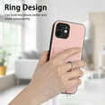 thumbnail image 2 of for iPhone 11 PU Leather Phone Case Cover, Classic Shoulder Strap Card Slots Shockproof Protective Ring Bracket Anti-scratch Ultra Slim Back Case for iPhone 11 - Rosegold, 2 of 8