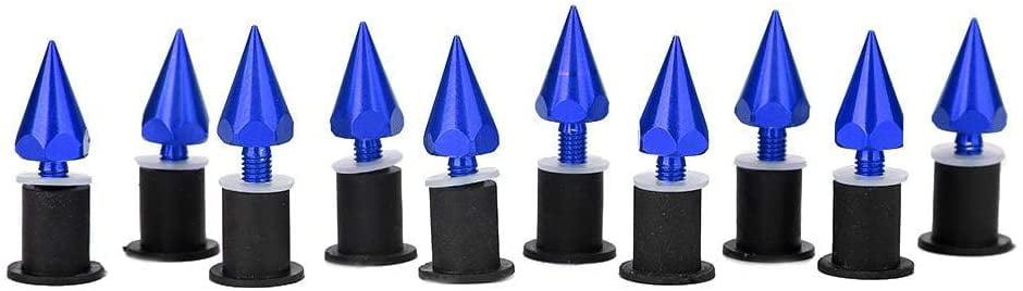 blue Wind Screen Spike Bolts,Windshield M5 Screws Nuts Fit for Motorcycle Modification 