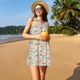 thumbnail image 3 of Disketp Famous Places para Vestido sin Mangas para Mujeres, Vestidos de Verano para Mujeres, Casual y Holgado para la Playa, 3 of 7