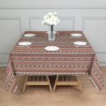 thumbnail image 3 of Boho Red Striped Ethnic Pattern Square Tablecloth,Waterproof Square Table Cover,Wipeable Spillproof Washable Table Cover for Home Kitchen Party Decor 60"x60"(152x152cm), 3 of 6