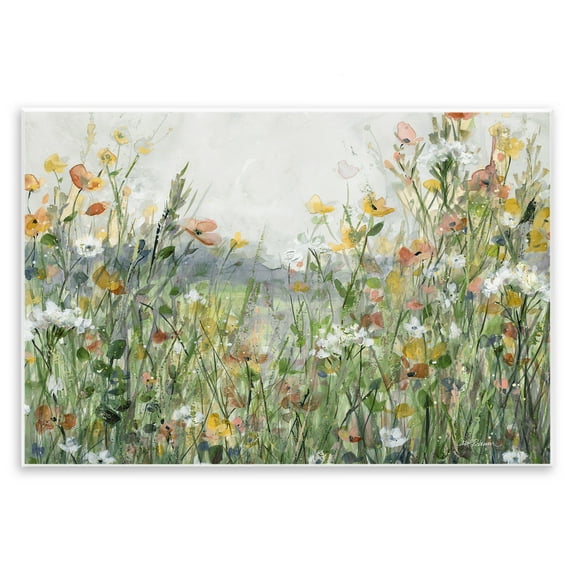 Stupell Industries Quiet Natural Meadow Landscape Painting Unframed Art Print Wall Art, 15 x 10