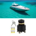 thumbnail image 2 of Boats Ignition Switches,6 Screw 3 Positon Ignition Starter Switches with 2 Key for Inboards Outboard Powered Boats, 2 of 4