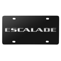 Cadillac Escalade 3D Nameplate Logo Black Stainless Steel License Plate
