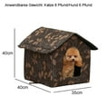 thumbnail image 2 of XNSHUN Casa para gatos al aire libre, resistente al invierno, plegable, impermeable, resistente a la intemperie, suave y cálida, con cojín extraíble para perros pequeños y gatos., 2 of 5
