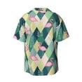 thumbnail image 5 of Uemuo Flamingo Pattern Cotton Linen Short Sleeve Shirts,Casual Lightweight Button Down Shirts,Vacation Beach Summer Tops-Small, 5 of 7