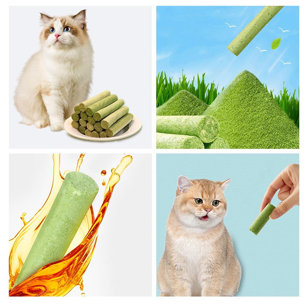 10-100x Cat Grass Sticks Pet Snacks Cat Food for Cats of All Ages Teeth Clean UK L1I4