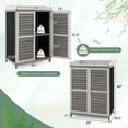 thumbnail image 4 of Costway Banc de Rempotage Extérieur, Armoire de Rangement de Jardin avec Plateau en Métal, 4 of 10