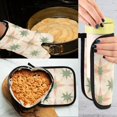 thumbnail image 5 of Yayeee Oven Mitts and Pot Holder Set of 2 Heat Resistant Kitchen Gloves Baking Hot Pad, Pastel Beige Geometric, 5 of 5