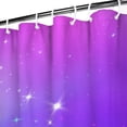 thumbnail image 3 of 36x72in Waterproof Shower Curtain with Weighted Hem, Mold-Resistant Fabric Bathroom Curtain with Metal Grommets and Hooks, Fluid Smoke Aurora Art Style, 3 of 6