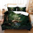 thumbnail image 1 of 3D Green Forest Tree Trunk Landscape Quilt Cover Set Bedding Set Duvet Cover, 1 of 3