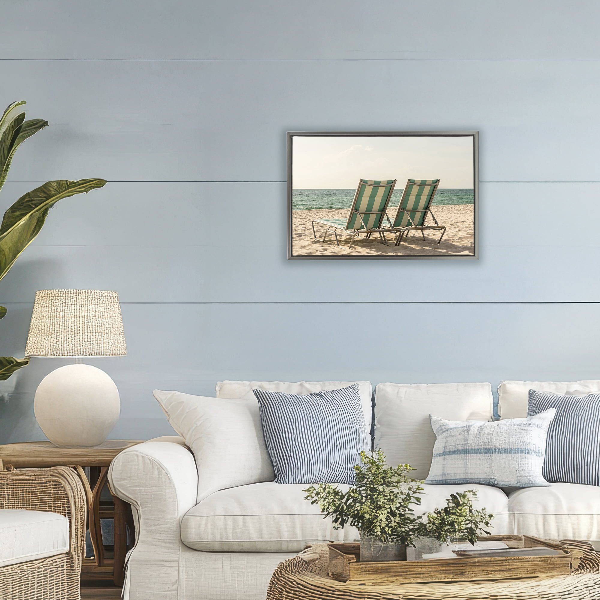 Stupell Industries Invitation To Relaxation Gray Framed Floater Canvas Wall Art, design by Elena Chukhlebova