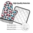 thumbnail image 4 of Junzan Heart Panda Pattern Oven Mitts and Pot Holders 2 pcs Set, Potholders BBQ Gloves Long Kitchen Oven Glove for Cooking Baking Grilling (2-Piece Set,11 Inch), 4 of 7