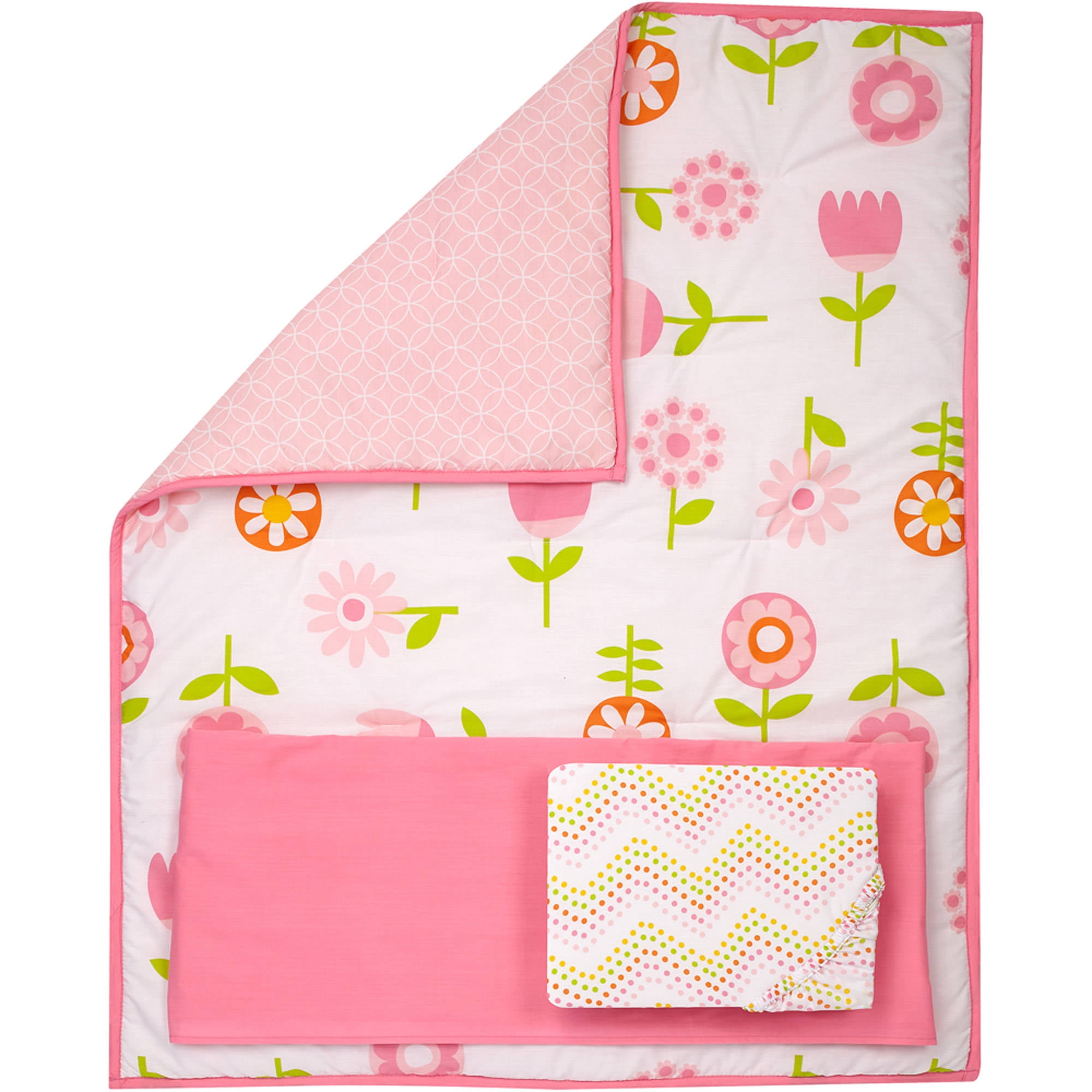 Little Bedding by NoJo 3 Piece Crib Set Tickled Pink