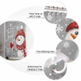 thumbnail image 6 of Christmas Snowman Bathroom Curtain 72 Inch Shower Curtain with Hooks, Xmas Let Snow Winter Snowflake Grey Waterproof Polyester Bath Curtain Washable Bathtub Curtain 60''x 72'', 6 of 6