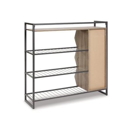 Homestar - 4-Shelf Shoe Rack - Warm Reclaimed Wood