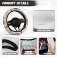 thumbnail image 6 of Yuyamidu Cowboy Steering Wheel Cover Winter Wheel Wrap Protector Accessories for Auto Car Sedan Sweat Absorption, Warm Fluffy Car Steering Wheel Case, 6 of 7