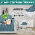thumbnail image 6 of Sanmadrola Reversible Sofa Cover Machine Washable Couch Cover Water Resistant Slipcover Non Slip Furniture Protector for Dogs, Children, Pets, Chair Size, Light Blue, 6 of 9