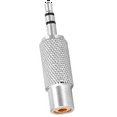 thumbnail image 2 of Adaptador de audio estéreo de 3,5 mm macho a mono hembra, plateado, 2 of 4