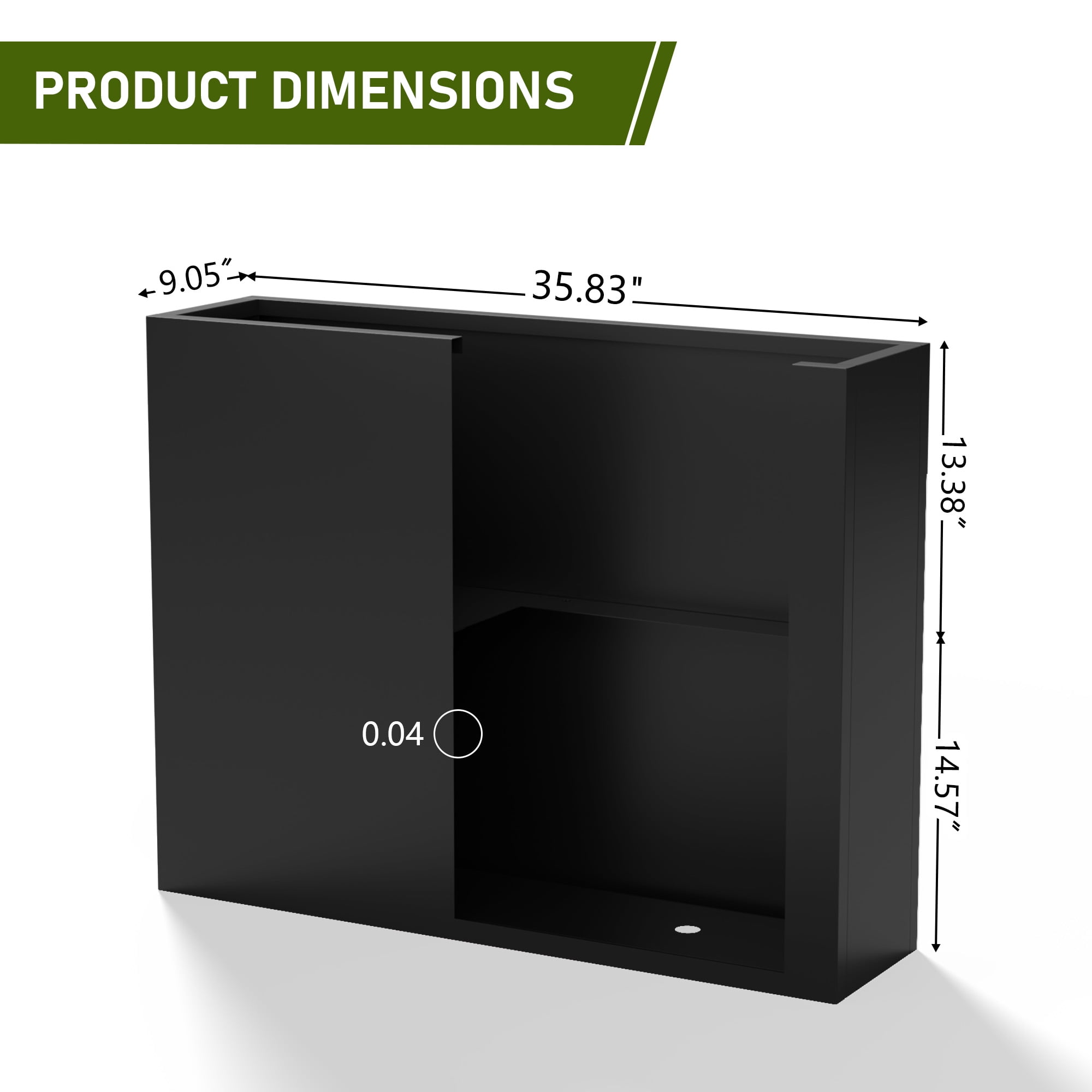 MAYEERTY 36*28*28" Brown Modern Metal Rect Planter with Drainage Hole for Outdoor Gardening & Patio
