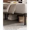 thumbnail image 3 of Farmhouse King Size Bed Frame with Move Storage Headboard & 2 Drawers, Platform Bed Frame with 3-in-1 Charging Station, Upholstered Bed Frames with Metal Slats Support, 3 of 9