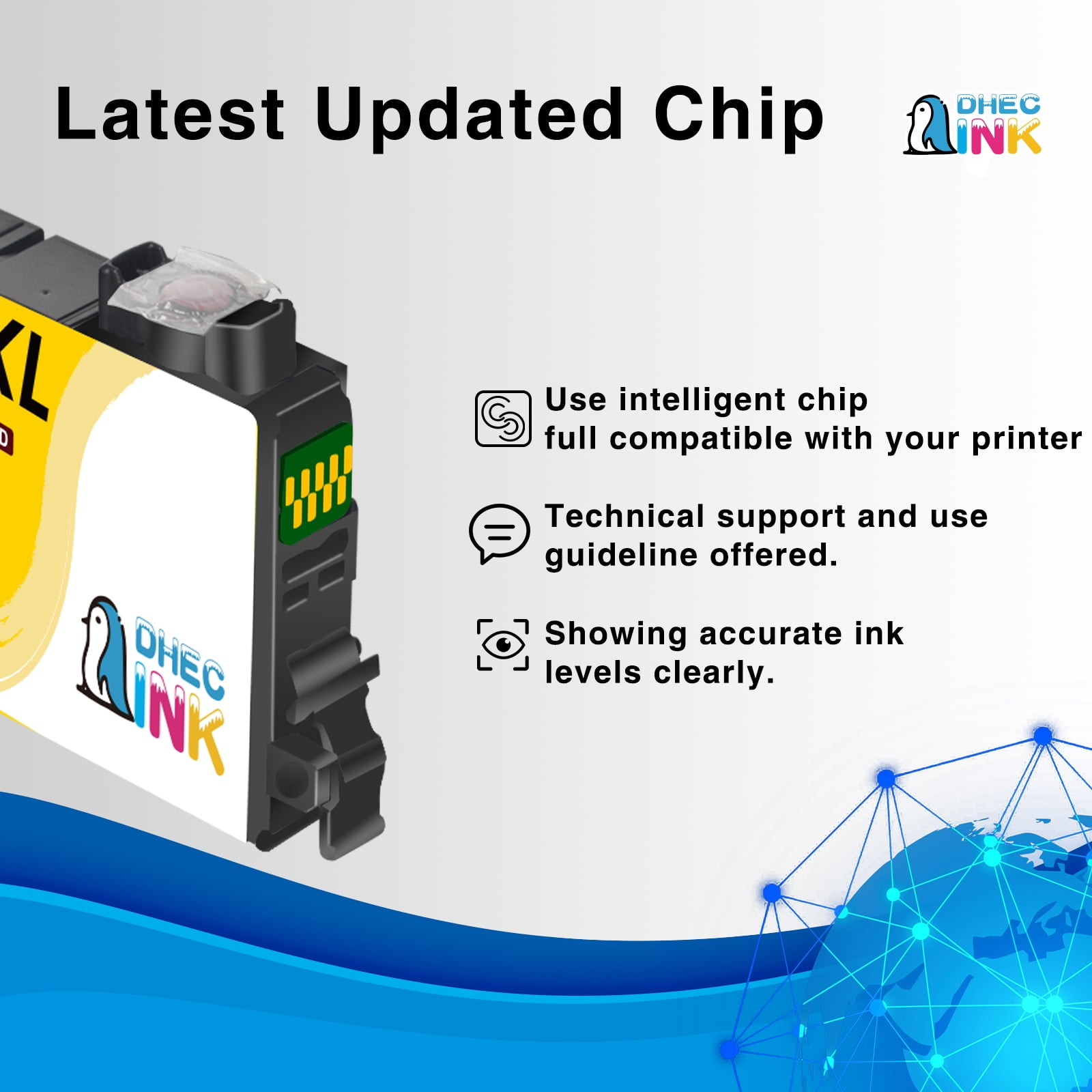 DHECINK Ink Cartridges Compatible for Epson Ink 232 XL 232XL T232 T232XL Black Ink Cartridge for Epson XP-4200 XP-4205 WF-2930 WF-2950 Printer (2 Black)