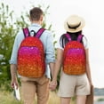 thumbnail image 5 of Yiaed Rainbow Glitter Print Backpack, Premium Laptop Backpack, Travel Backpack for Women, Lightweight Backpacks, Comfortable Back Pack-Small, 5 of 7