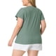 thumbnail image 3 of Blusa de Manga Acampanada de Talla Grande para Mujer Agnes Orinda, Cuello en V, Camiseta de Primavera Verano, Talla 3X, Verde, 3 of 6