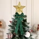 thumbnail image 1 of Double Layer Velvet Christmas Bow Ornament with Golden Embellishments for Holiday Home Decor, 1 of 4