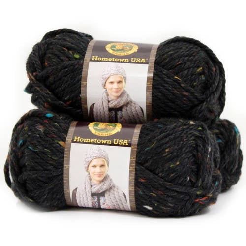 Lion Brand Yarn Hometown Cambridge Tweed Basic Super Bulky Acrylic
