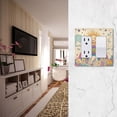 thumbnail image 5 of Yayeee Rocker Switch Wall Plate 1-Gang 4.6"x2.9" Home Decorative Outlet Cover, Beige Rainbow, 5 of 6