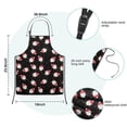 thumbnail image 7 of Black Christmas Santa Pattern Kids Aprons for Girls and Boys,Adjustable Neck Strap Toddler Aprons for Kids Cooking Baking, 7 of 7