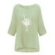 thumbnail image 3 of Camiseta holgada de manga 3/4 con cuello redondo y estampado a la moda para mujer Fridja fjkfkj3289, 3 of 3