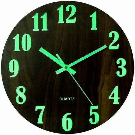 GTB Large Wall Clock 30cm – Silent Luminous Clock with Glow Dial for Bedroom, Office & Living Room