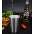 thumbnail image 3 of Vaso de pinta de acero inoxidable - Taza de viaje de vaso de pinta apilable - Taza de metal para beber al aire libre - Taza de acero reutilizable de 500 ml - Juego de 5, 3 of 5