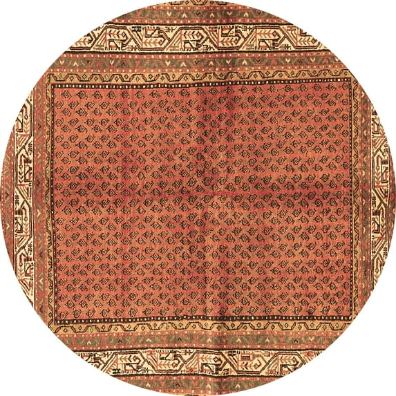 Ahgly Company Indoor Round Persian Brown Traditional Area Rugs, 3' Round