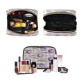thumbnail image 5 of 3-Piece Travel Toiletry Bag Set, Hanging Wash Bag with Makeup Bag & Brush Case,Waterproof Cosmetic Organizer for Travel, Gym & Home Beautiful Pinkish-purple Tulips, 5 of 10