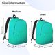 thumbnail image 2 of Disketp Turquoise Light Blue Mochila de Lona Estampada, Mochila Escolar de Viaje Ligera para Estudiantes y Portátil-Small, 2 of 5