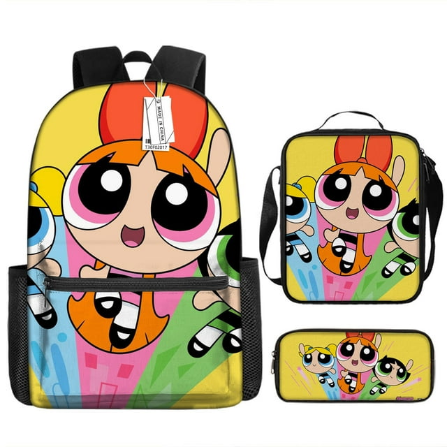 Set de mochilas Powerpuff Girls Blossoms Anime School, 3 piezas