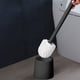 thumbnail image 4 of Juego de Escobilla de Baño de Plástico Gris con Base | Cepillo de Baño de Una Sola Pieza | Mango de 40 Cm para Limpiar Bajo El Borde y Esquinas | Almacenamiento Antigoteo y Montaje En Pared, 4 of 6