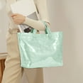 thumbnail image 6 of Nmdmisc PVC Tote Bag for Women,Large Work Tote Bag for Women,Letter Print Tote Bag,Favorite Tote Bag (Green), 6 of 8