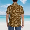 thumbnail image 4 of Fuzoiu Snake Skin Print Hawaiian Shirt for Men, Summer Beach Casual Short Sleeve Button Down Shirts, Men’s Beach Summer Shirts with Pocket,Large, 4 of 7