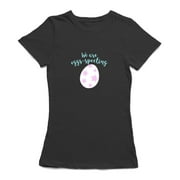 Easter We Are Egg-specting Maternity Graphic Women's Charcoal T-shirt